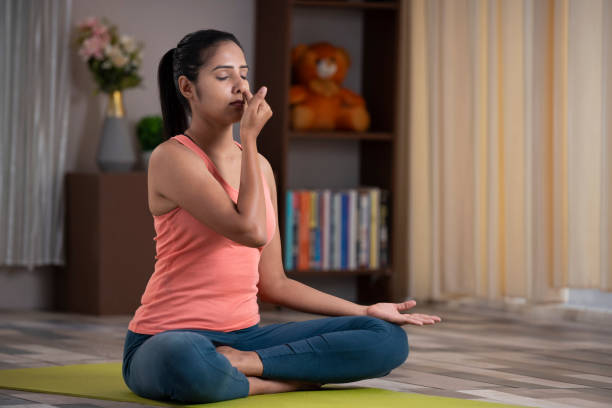 Patient doing yoga